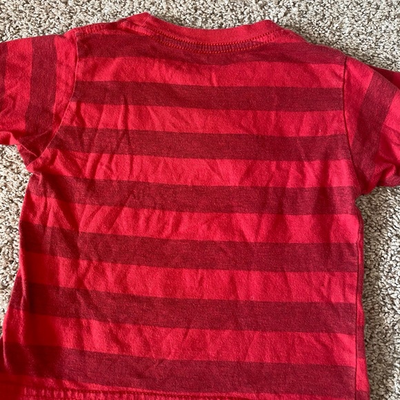 Disney toddler boy mickey mouse striped long sleeve red tee shirt 18 months - Picture 8 of 9